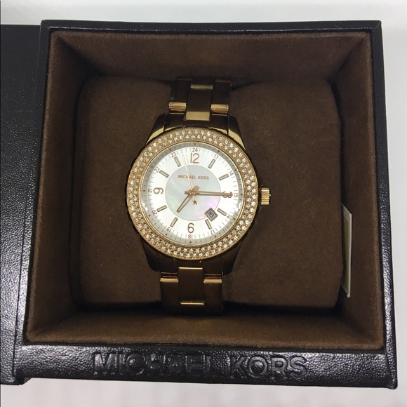 Watch, Michael Kors - Quartz Watch  Rose Gold, 120 Crystals, Mother of Pearls - Picture 1 of 7